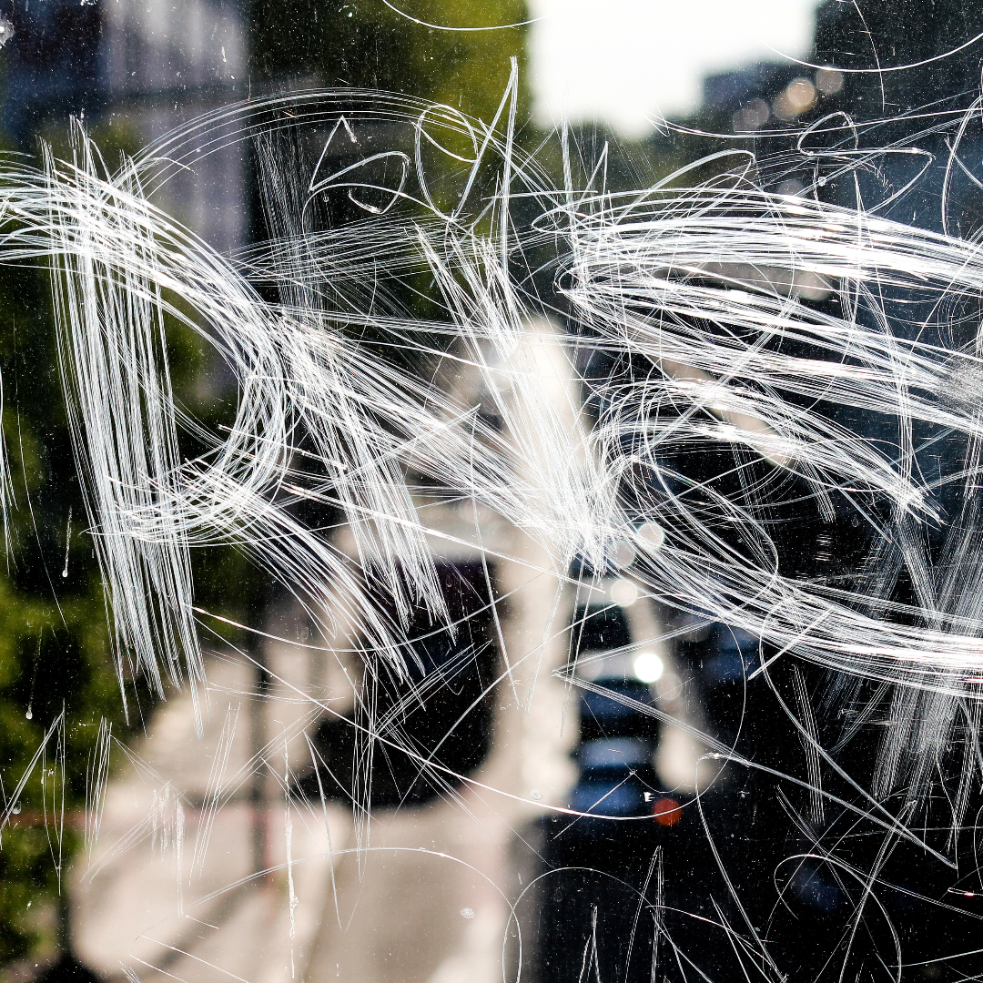 Anti graffiti window tint film to make removing window graffiti easy without damaging or replacing the whole window 