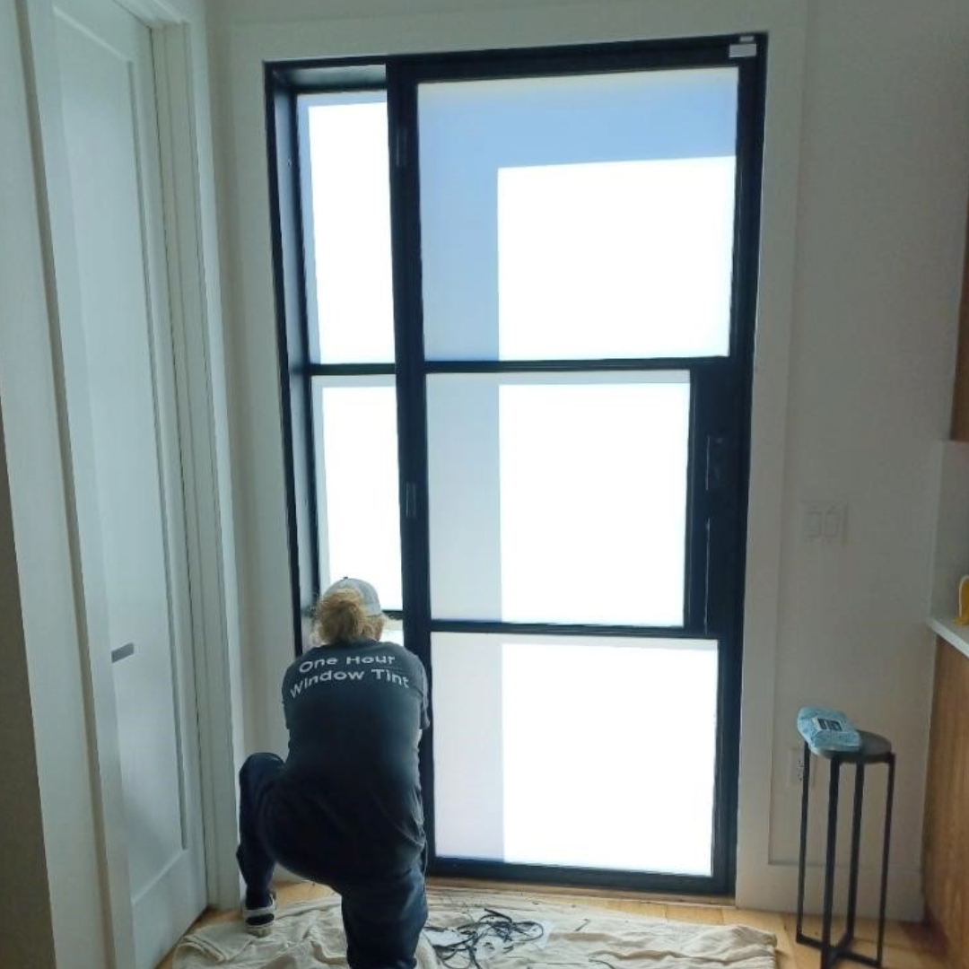 Front door window tint installation 
